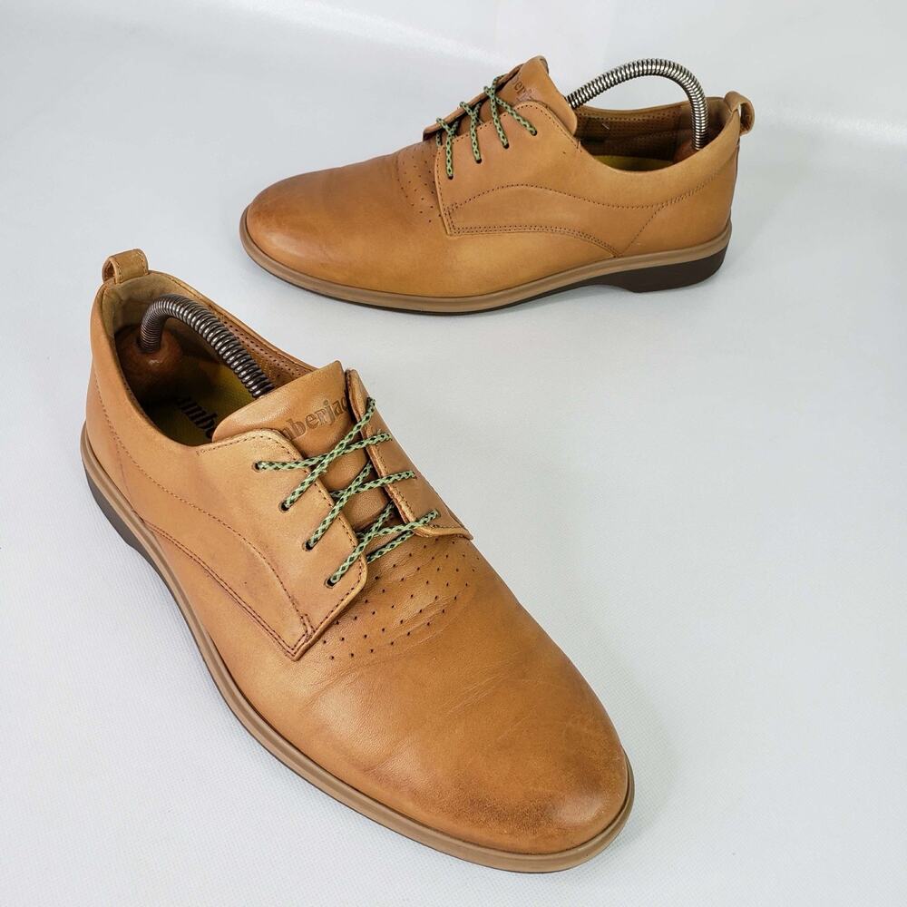 Amberjack The Original Dress Shoes Brown Leather Upper Lace Up Men's Size 10.5